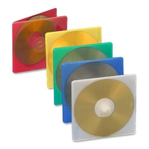 CCS55306 CD Jewel Case,Extra Thin,5&#034;x5&#034;x5/32&#034;,50/PK,Assorted