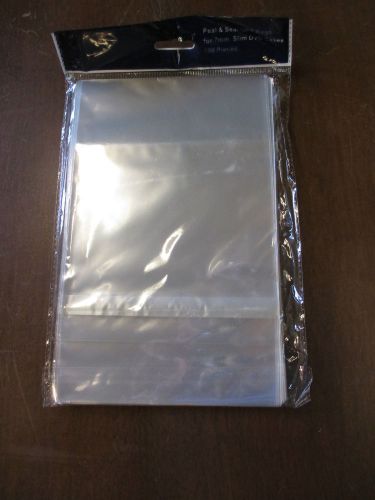 100 Resealable Standard 7mm DVD Case Wrappers Clear Plastic Storage Sleeves Bag