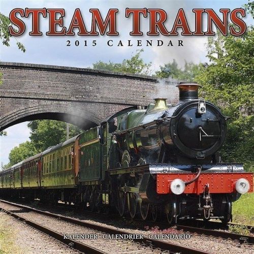 New 2015 steam trains wall calendar by avonside- free priority shipping! for sale