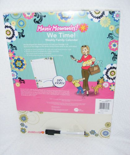 Manic Mommies We Time Weekly Family Calendar,  Magnetic Board, Dry Erase