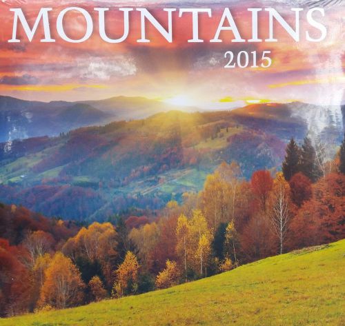 2015 MOUNTAINS Mini Desk Calendar 7x7 NEW SEALED Outdoor Scenic Nature Office