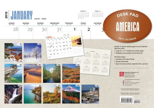 America 2015 desk pad calendar - 11x17 - new  2015 for sale