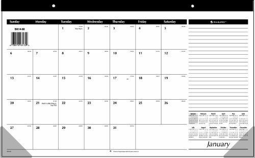 AT-A-GLANCE 2014 Compact Monthly Desk Pad  17.75 x 11 x .13 Inches (SK14-00)