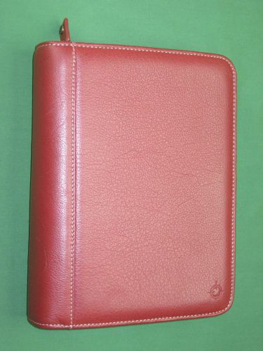 CLASSIC ~1.75&#034;~ RED ~ FAUX-LEATHER Franklin Covey Planner ORGANIZER Binder 5860