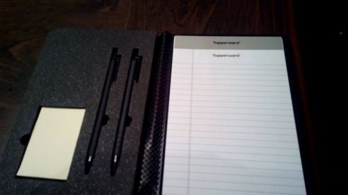 Tupperware note binder w/ pad and pens for sale