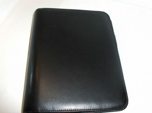 New Franklin Covey Classic Black 7 1 1/2 Silver Rings Padded Leather Binder