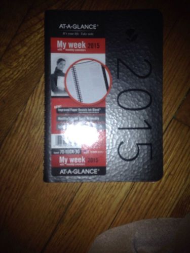 AT-A-GLANCE 2015 Contempo Weekly / Monthly Planner 4-7/8 x 8 Graphite
