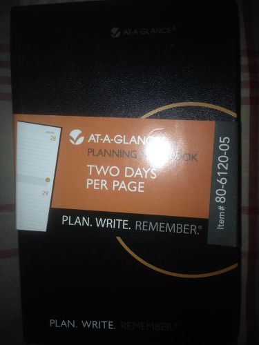 At-A-Glance 80-6120-05 2 Days Per Page Planning Notebook At A Glance 30D3X3