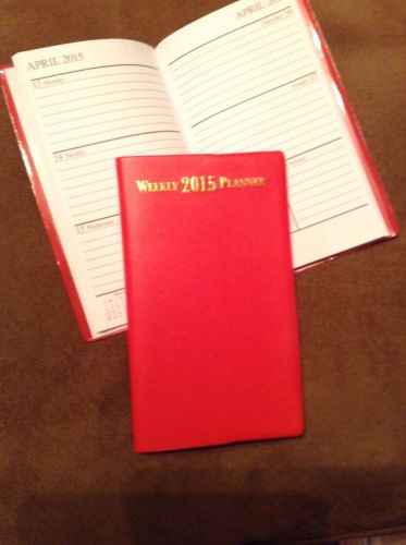 2015 Calendar Pocket Red Weekly Planner Daily Appointments College.Personal.