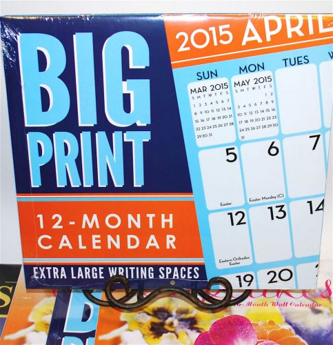 2015 BIG LARGE PRINT CALENDAR 12 Month WALL FRIDGE FAMILY Desk Planner A+ GIFT!