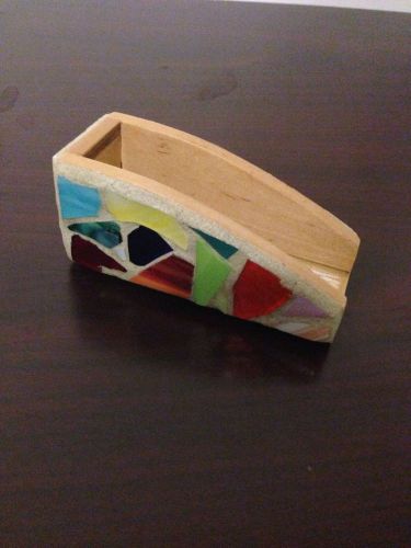 Stained Glass Mosaic Business Card Holder