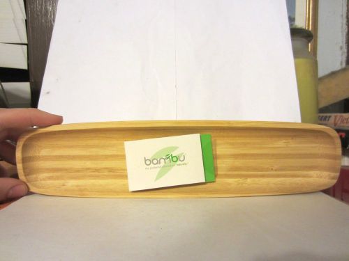 Bambu 12&#034; bamboo long sushi tray desk organizer natural blond new nwt nr for sale