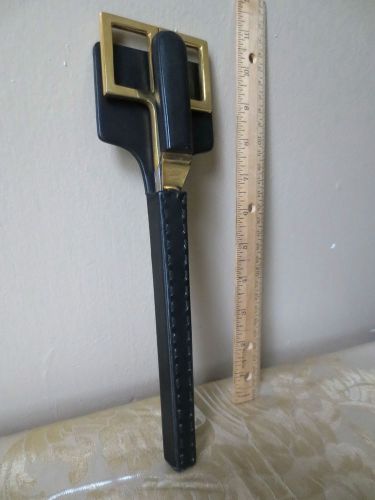 Vintage ATA Cutlery Scissors Letter Opener Leather Case Brass/Gold Plate Unique!