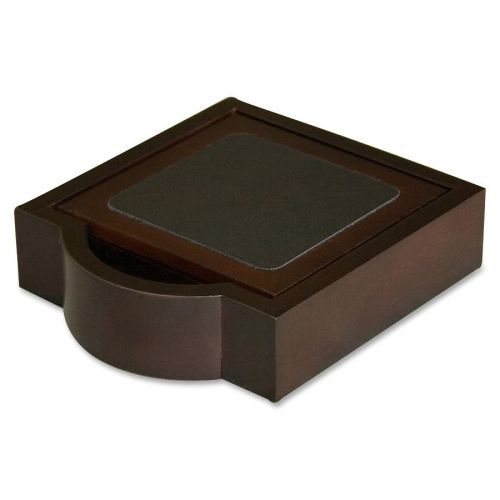 Dacasso Walnut &amp; Leather Coasters -4/Pk- Top Grain Leather,Walnut,Wood