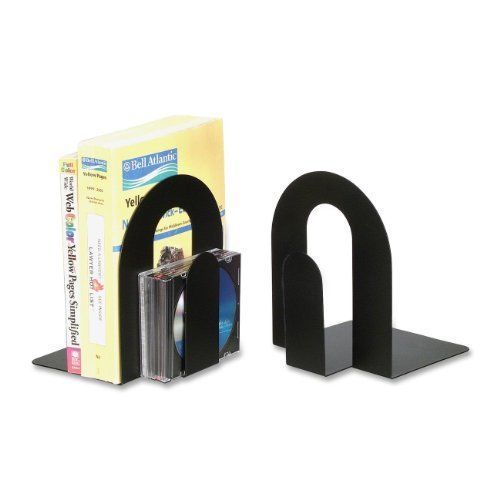 Officemate 93132 Nonskid Steel Bookends  7-1/2 in.x7-3/4 in.x9 in.  Black