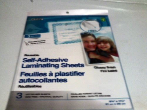 Self laminating sheets reusable set of 3 new