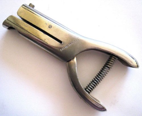 Vintage mid-century modern metal mc gill utility paper punch tool for sale
