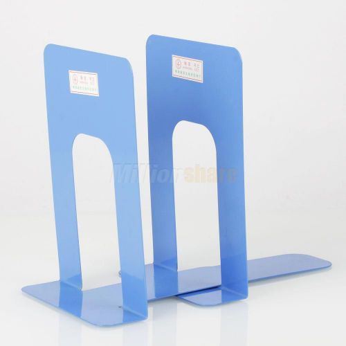 New High-quality Bookends Blue Metal 7.6&#034; High One Pair of 2 bookends