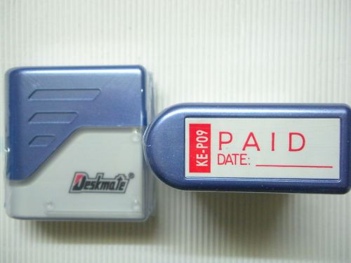 Deskmate Pre-inked stock stamp RED (KE-P09 PAID DATE )