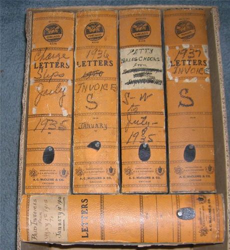 VINTAGE 1930&#039;S LETTER FILE FOLDERS  A C MCCLURG AND CO CHICAGO
