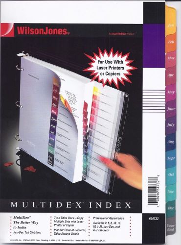 Wilson Jones Multidex Monthly Index Divider - Jan - Dec