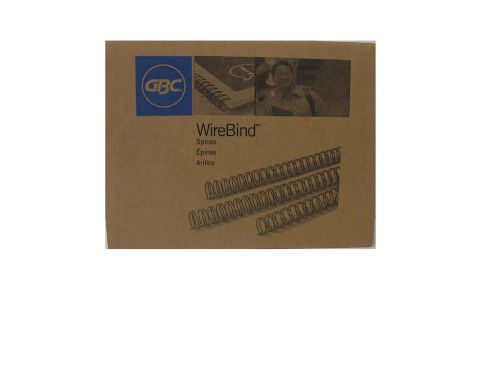 GBC WireBind Spines Unopened Case White Box Of 100 3/8&#034;/10mm Diameter 9775019G