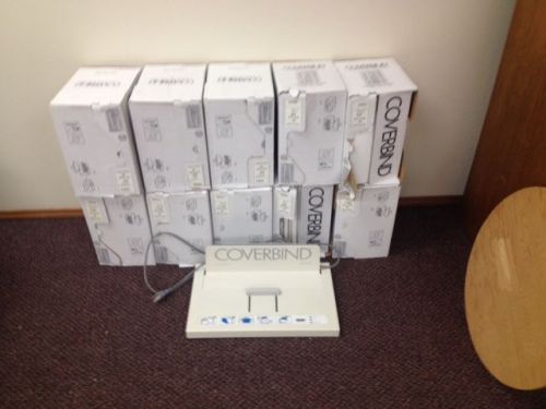 Coverbind machine plus 10 boxes of covers