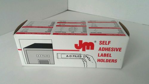 JM Self Adhesive Label Holders 6&#034;x1/2&#034;, 47 strips, NO INSERTS!