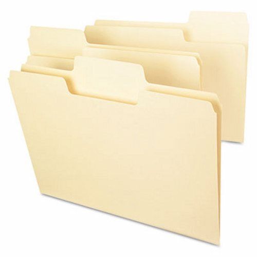 Smead SuperTab File Folders, 1/3 Cut Top Tab, Letter, Manila, 100/Box (SMD10301)