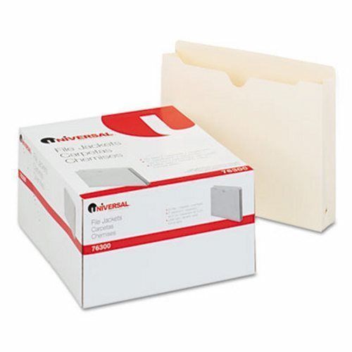 Universal UNV 76300 Top Tab File Jackets 50 Ct Manila Letter 2&#034; Expansion