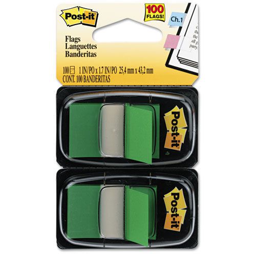 Post-it Flags Standard Tape Flags in Disp. Green 100 Flags/Disp. 27 Packs of 100