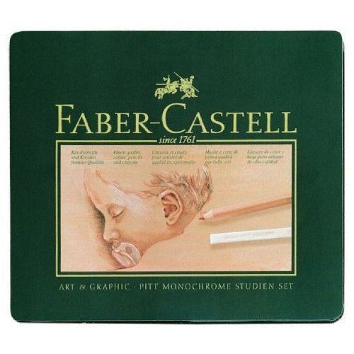 Faber-Castell Pitt Monochrome Studies Set Metal Tin Of 25 Made in Germany sealed