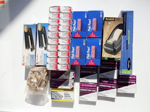 wholesale office staplers, erasers, paper clips,tape dispenser,punch,staples
