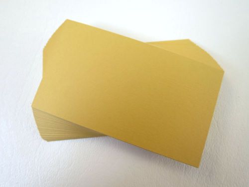 100 yellow blank business cards 80 lb.cover 312gsm 89mm x 52mm- mustard for sale