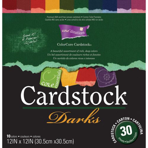 Darice core-dinations core essentials cardstock pad 12-in x 12-in 30/pkg darks for sale