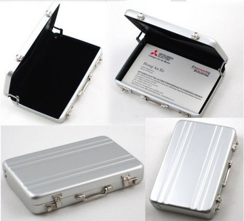 Miniature zero halliburton mini aluminium briefcase credit business card holder for sale