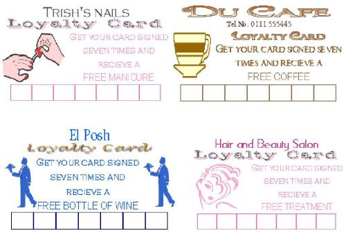 Loyalty cards 50 designed for u printing for sale