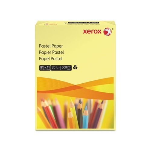 New Xerox Multipurpose Pastel Colored Paper 20-Lb Letter Yellow 500 Sheets/Ream