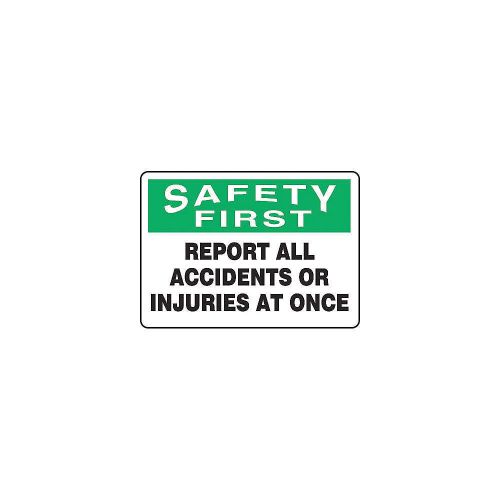 Caution sign, 7 x 10in, grn and bk/wht, eng mfsd933vp for sale
