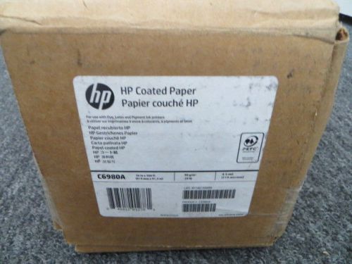 Hewlett Packard C6980A HP Coated Paper, 24 lbs., 36in x 300ft Open Box Brand New