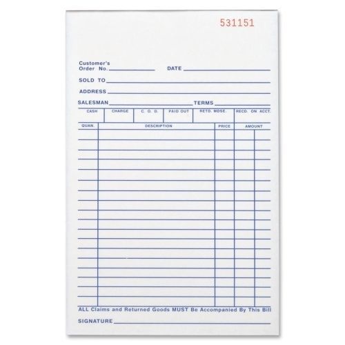Business Source All-Purpose Triplicate Form -3 Part -8.5&#034;x5.5&#034;-1Ea - BSN39553