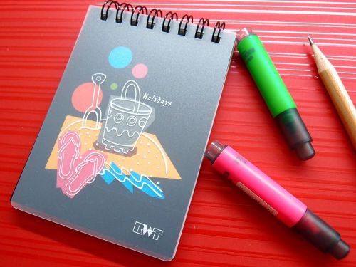 Summer Holidays Notebook Diary Memo Message Scratch Planner Booklet -B FREE SHIP