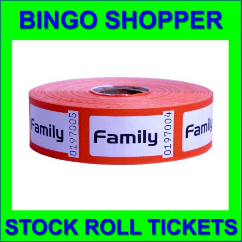 Family Admission Tickets Stock Roll Ticket 1000 Tickets Per Roll