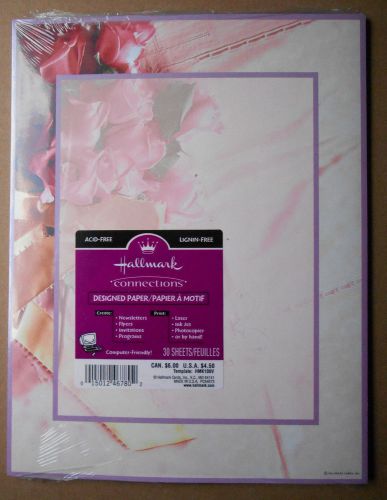 Rose decorative Computer Stationary Paper 30 sheets new acid lignin free