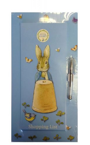 Beatrix potter peter rabbit magnetic shopping planner with pad &amp; gel pen for sale