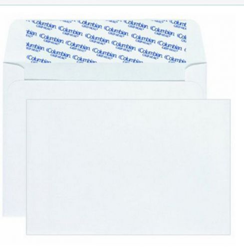 Columbian CO468 Grip-Seal Invitation Envelopes A9, 5-3/4&#034; x 8-3/4&#034; - White