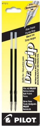 Pilot Dr. Grip Ballpoint Refill, 2-Pack for Retractable Pens, Fine Point, Black