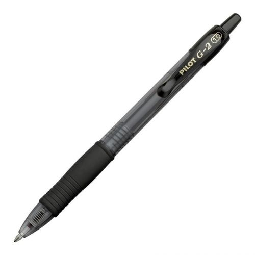 New 12PK Pilot G2 Gel Ink Pens Retractable Refillable Black Ink 1.0mm Bold 31256