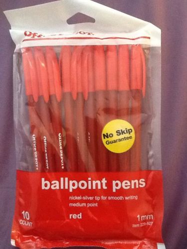 pen, ballpoint red ink, pack of 10