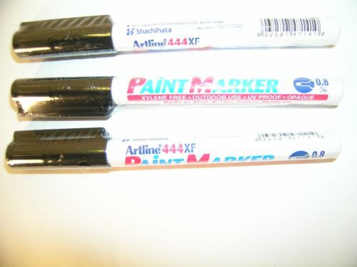 Artline 444XF Paint Marker 0.8mm Black X 3 Markers